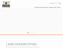 Tablet Screenshot of heco-schrauben.com