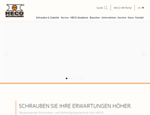 Tablet Screenshot of heco-schrauben.de